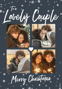 Tap to view Lovely Couple 4 Photo Christmas Card