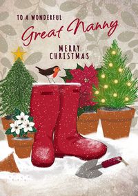 Tap to view Nanny Gardening Personalised Christmas Card