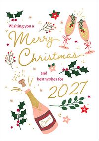 Tap to view Merry Christmas & Happy 2027 Cheers Card