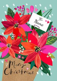 Tap to view Poinsettia Bouquet Christmas Card