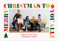 Tap to view Company Photo Upload Colourful Christmas Card