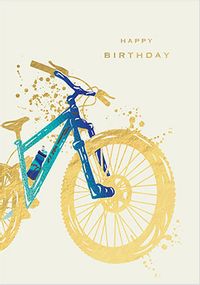Blue Bike Birthday Card