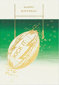 Rugby Ball Birthday Card