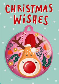 Christmas Bauble Wishes Card