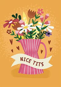 Tap to view Nice Tits Floral Card