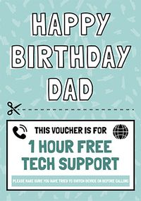Tech Support Dad Birthday Card