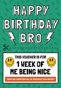 Nice Voucher Brother Birthday Card