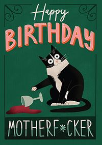 Mother F*cker Cat Birthday Card
