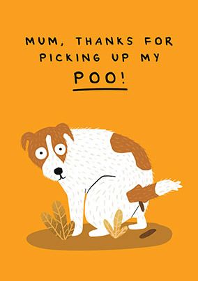 Thanks for Picking Up Dog Poo Mother's Day Card