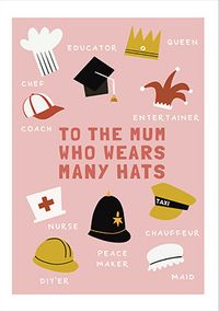 Tap to view Mum Who Wears Many Hats Mother's Day Card