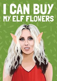 Tap to view Buy my Elf Flowers Christmas Card