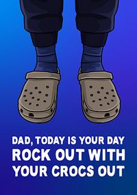 Rock Out Spoof Father's Day Card