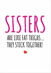 Sisters Stick Together Birthday Card