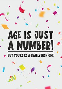 Tap to view Just A Number Birthday Card