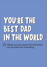 Best Dad in the World Funny Father's Day Card