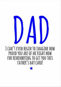 Tap to view Dad Proud of Me Father's Day Card