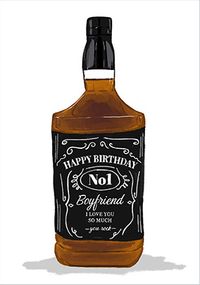 No 1 Boyfriend Whiskey Birthday Car