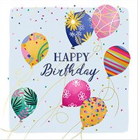 Balloons Happy Birthday Card