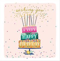 Luxury Cake  Happy Birthday Card