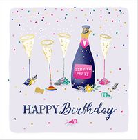 Prosecco Celebration Happy Birthday Card
