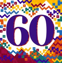 Tap to view 60th Birthday Retro Pattern Card