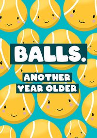 Tap to view Tennis Balls Birthday Card