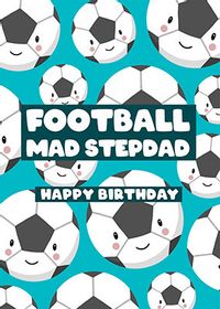 Tap to view Football Mad Stepdad Birthday Card