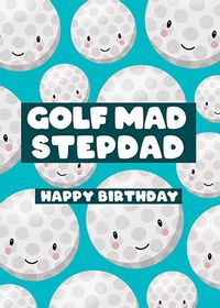 Tap to view Golf Mad Stepdad Birthday Card