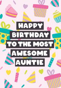 Tap to view Awesome Auntie Birthday Presents Card