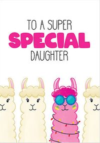Llama Daughter Birthday Card