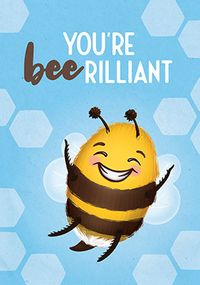 You're Bee-rilliant Exam Congratulations Card
