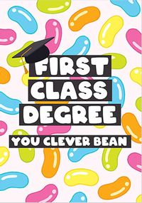 Clever Bean Graduation Card