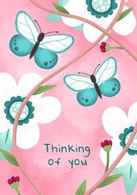 Thinking of You Butterflies Card