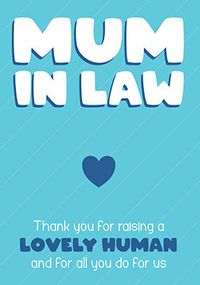 Mum in Law Thank You Mother's Day Card