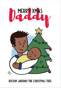 Rockin' Tree Daddy Christmas Card