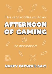 Tap to view Afternoon of Gaming Father's Day Card