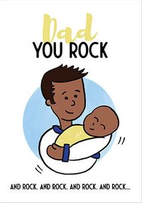 Dad You Rock and Rock and Rock 1st Father's Day Card