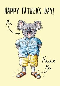 Tap to view Pa, Faux Pa Father's Day Card