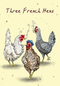 Tap to view French Hens Christmas Card