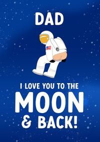 Tap to view Dad Moon and Back Cheeky Father's Day Card