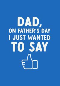 Just to Say Father's Day Card