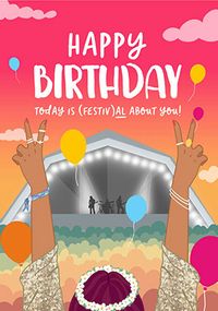 Tap to view Festiv Babe All About You Birthday Card