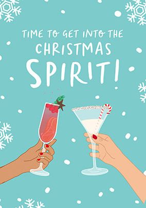 Get Into The Spirit Christmas Card
