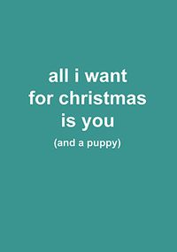 Tap to view You And A Puppy Christmas Card
