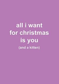All I Want Is a Kitten Christmas Card