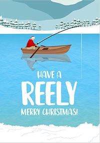Reely Happy Christmas Card