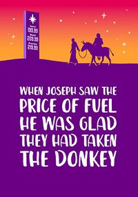 Taken The Donkey Christmas Card
