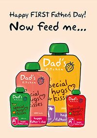 Dad Feed Me 1st Father's Day Card