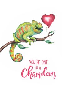 Chameleon  Anniversary Card