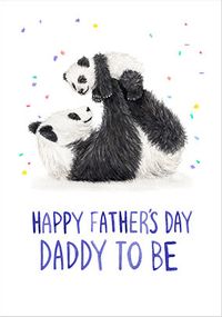 Tap to view Pandas Daddy to Be Father's Day Card